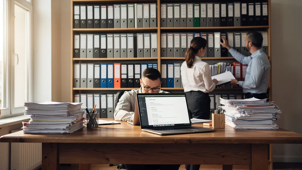 Dokumentenmanagement Hausverwaltung: geordnete Beschluss-Sammlung, Verträge und Fristenakten im Büro