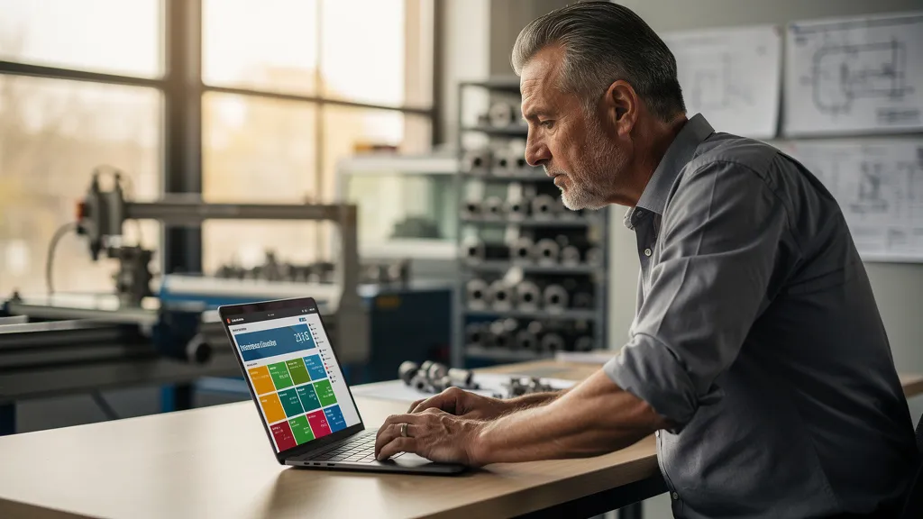 Wird Software durch KI billiger: Mittelständler prüft KI-Softwaredashboard im Betrieb